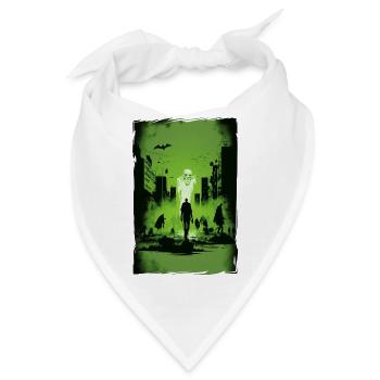 Zombie Illustration Minimalistisches Design - Bandana - Weiß - Vorne