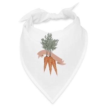 Drei Karotten im Bund mit leeren Banner - Bandana - Weiß - Vorne