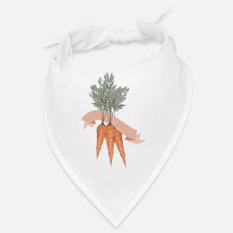Three carrots in a bunch with blank banner Bandana