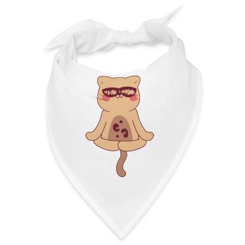 Ozelot beim Yoga - Bandana - Weiß - Vorne