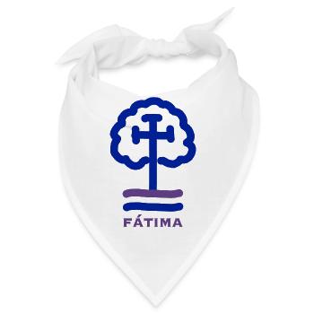 Pilgerwege nach Fatima, Portugal, Wegmarke - Bandana - Weiß - Vorne