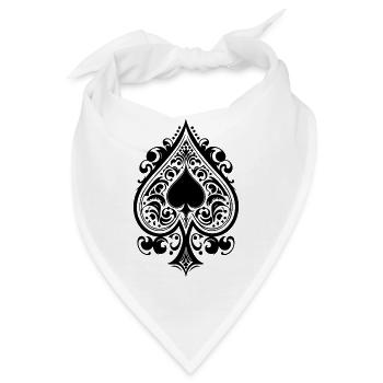 POKER Motiv - Bandana - Weiß - Vorne