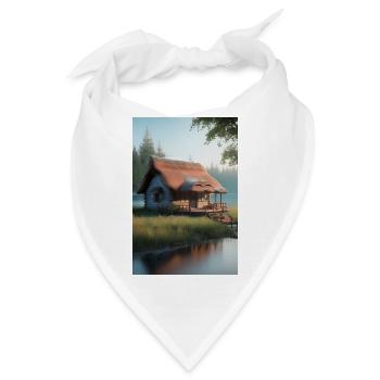Charmante Hütte am See - Bandana - Weiß - Vorne