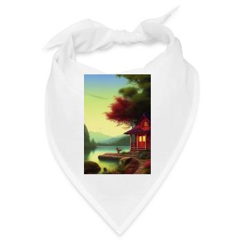 Charmante Hütte am See - Bandana - Weiß - Vorne