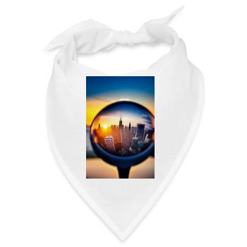 Stadt Kugel - Bandana - Weiß - Vorne