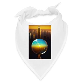 Stadt Kugel - Bandana - Weiß - Vorne