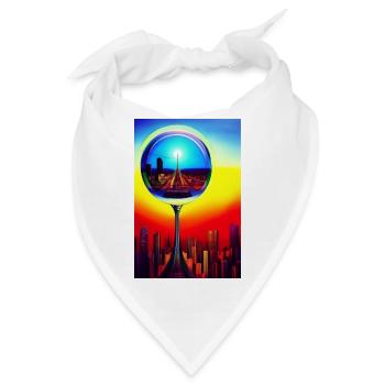 Stadt Kugel - Bandana - Weiß - Vorne