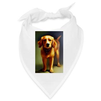 Hunde Bild - Bandana - Weiß - Vorne