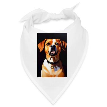 Hunde Bild - Bandana - Weiß - Vorne