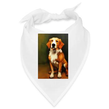 Hunde Bild - Bandana - Weiß - Vorne