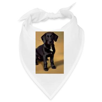 Hunde Bild - Bandana - Weiß - Vorne