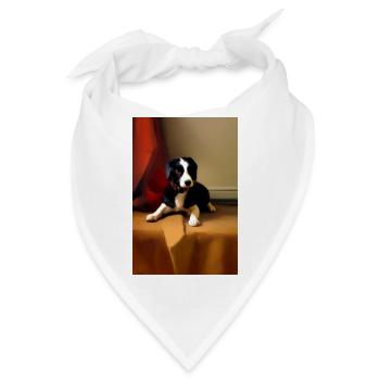 Hunde Bild - Bandana - Weiß - Vorne