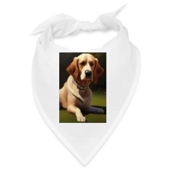 Hunde Bild - Bandana - Weiß - Vorne
