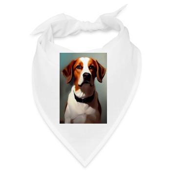 Hunde Bild - Bandana - Weiß - Vorne