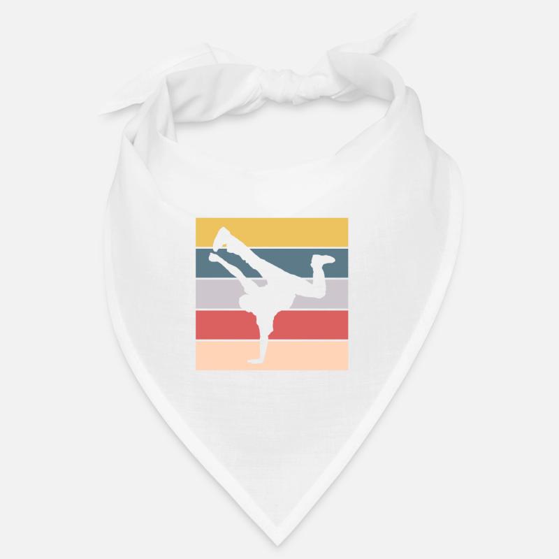Break Dancing - Funny Break Dancing Team - Bandana - white