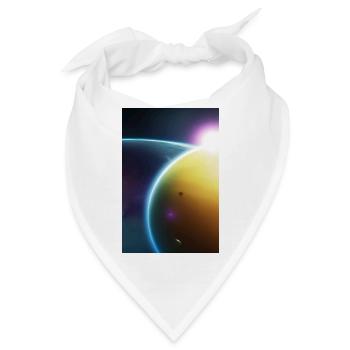 Weltall, Planeten - Bandana - Weiß - Vorne