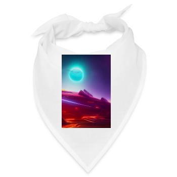 Weltall, Planeten - Bandana - Weiß - Vorne