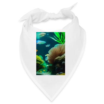 Fische, Aquarium - Bandana - Weiß - Vorne