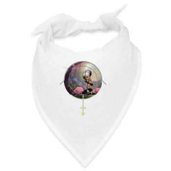 Süße Fee im verschlafenen Garten - Bandana - Weiß - Vorne