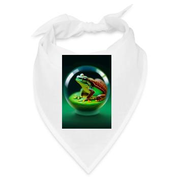 Frosch in einer Kugel - Bandana - Weiß - Vorne