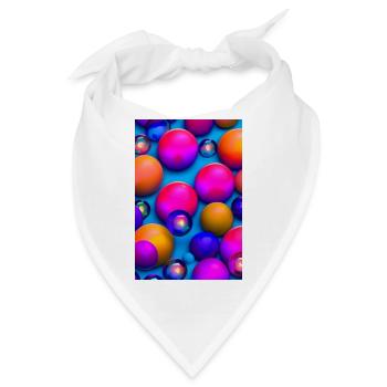 Bunte Blasen - Bandana - Weiß - Vorne
