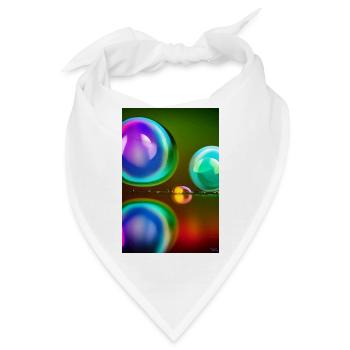 Bunte Blasen - Bandana - Weiß - Vorne