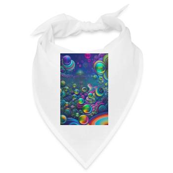 Bunte Seifenblasen - Bandana - Weiß - Vorne