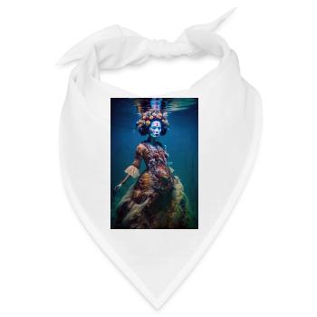 Geisha-Zombie unter Wasser - Bandana - Weiß - Vorne