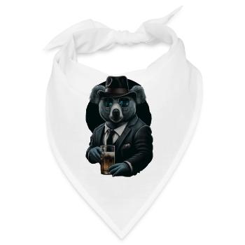 Cooler Koala mit Sonnenbrille und Bier im Anzug - Bandana - Weiß - Vorne