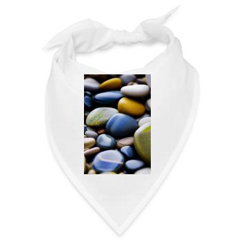 Bunte Steine - Bandana - Weiß - Vorne