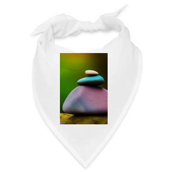 Bunte Steine - Bandana - Weiß - Vorne