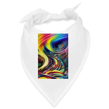 Abstrakte Kunst - Bandana - Weiß - Vorne