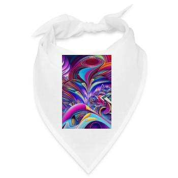 Abstrakte Kunst - Bandana - Weiß - Vorne