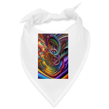 Abstrakte Kunst - Bandana - Weiß - Vorne