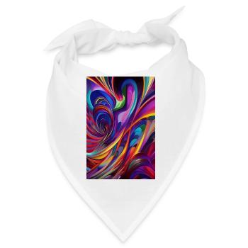 Abstrakte Kunst - Bandana - Weiß - Vorne