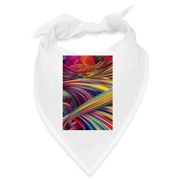 Abstrakte Kunst - Bandana - Weiß - Vorne