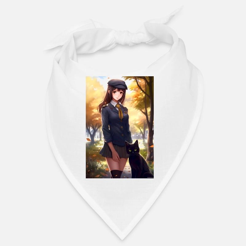 Anime Mädchen Manga Katze Geschenk Bandana