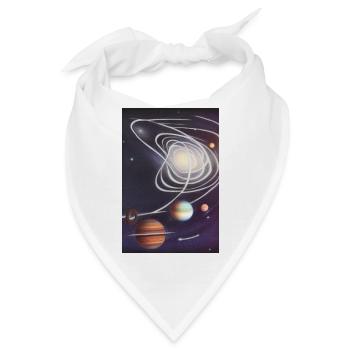 Weltall und Planeten - Bandana - Weiß - Vorne