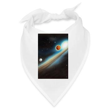 Weltall und Planeten - Bandana - Weiß - Vorne