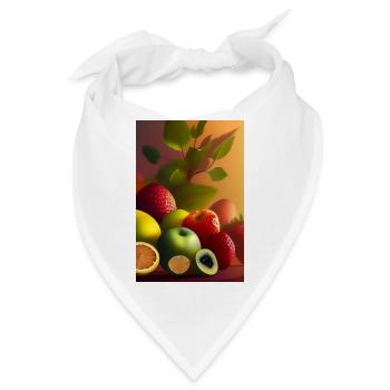 Früchte - Bandana - Weiß - Vorne