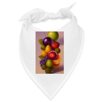 Früchte - Bandana - Weiß - Vorne