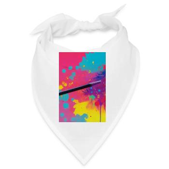 Abstrakte Kunst - Bandana - Weiß - Vorne