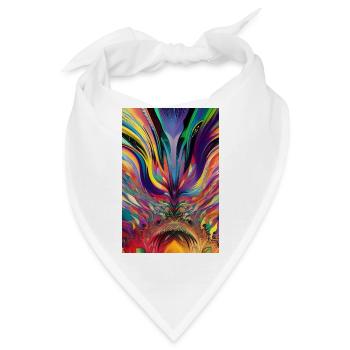 Abstrakte Kunst - Bandana - Weiß - Vorne