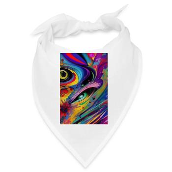 Abstrakte Kunst - Bandana - Weiß - Vorne