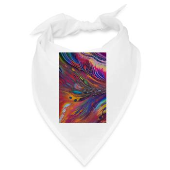 Abstrakte Kunst - Bandana - Weiß - Vorne