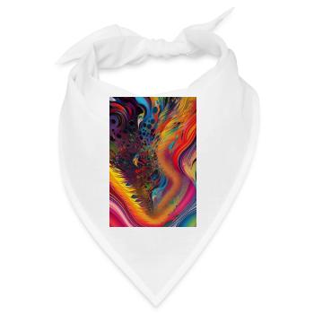 Abstrakte Kunst - Bandana - Weiß - Vorne