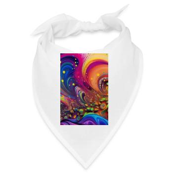 Abstrakte Kunst - Bandana - Weiß - Vorne