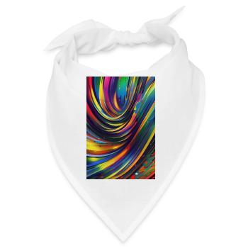 Abstrakte Kunst - Bandana - Weiß - Vorne