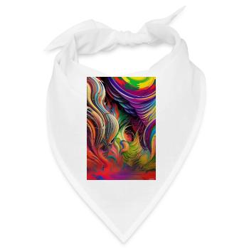 Abstrakte Kunst - Bandana - Weiß - Vorne