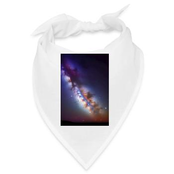 Weltall und Planeten - Bandana - Weiß - Vorne